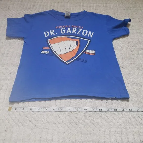 Youth Dentist Graphic Tee – Size XS (4/5) – Blue/Orange – 100% Cotton - Picture 13 of 15